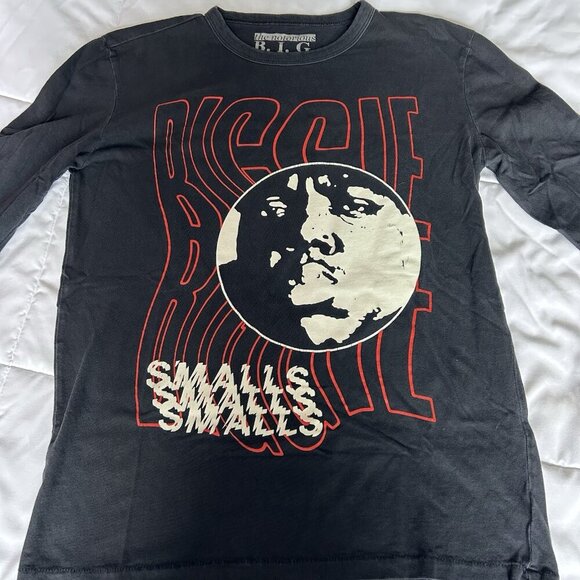 Biggie Smalls Mens Small Black Long Sleeve Graphic Hip Hop Notorious BIG - Picture 2 of 8